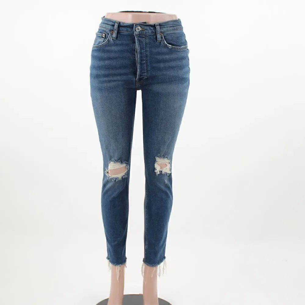 Re/Done High Waisted Distressed Jeans Size 29